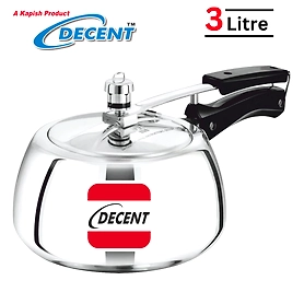 Decent Stainless Steel 3 L Inner Lid Pressure Cooker  (Stainless Steel)- Induction Bottom