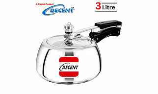 Decent Stainless Steel 3 L Inner Lid Pressure Cooker  (Stainless Steel)- Induction Bottom