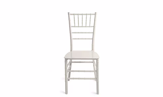 Plastic Chiavari White Chair with Detachable Cushion White