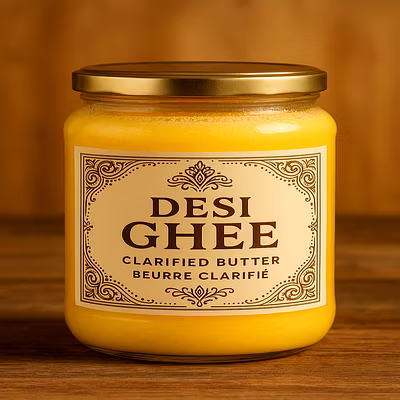 HSN:04059020 &gt; Desi Ghee, Clarified Butter, Beurre Clarifié-Cow's Pure Ghee-2