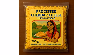 04 - Processed Cheddar Cheese || HSN:04063000