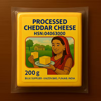 HSN:04063000 &gt; Processed Cheddar Cheese-12763035