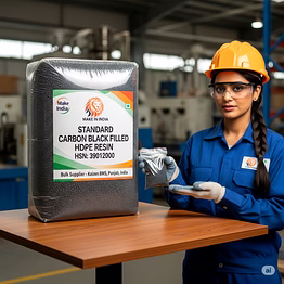 39 - hdpe carbon black filled resin || hsn:39012000