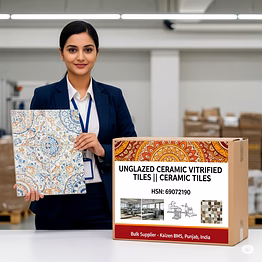 69 - ceramic vitrified tiles (unglazed) || hsn: 69072190