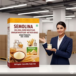 11 - semolina (suji, rava, coarse wheat flour, granular wheat flour - not pasta grade) export-ready || hsn:11010000