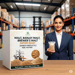 11 - barley malt, brewer’s malt export-ready || hsn:11071000