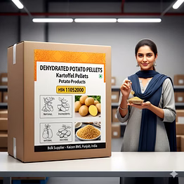 11 - potato pellets || dehydrated potato pellets || kartoffel pellets || potato snack pellets || meshed potato pellets || export-ready || hsn: 11052000