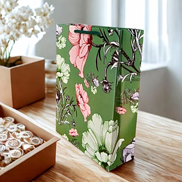 floral design custom paper bags – arrow paper products
