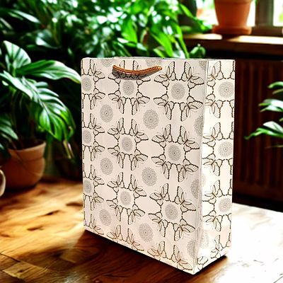 elegant butterfly mandala paper bags