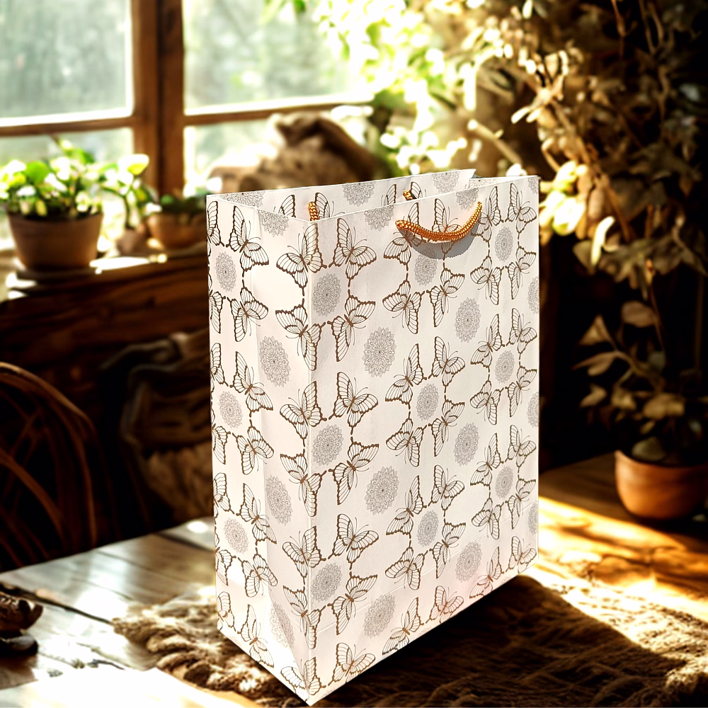Elegant Butterfly Mandala Paper Bags image 3