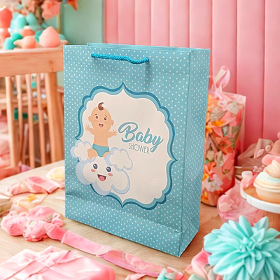 premium baby shower paper bags