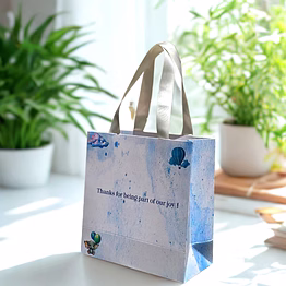 luxury blue-themed celebration gift bag