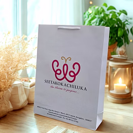 customized butterfly logo paper bag