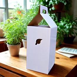 custom white carry handle box
