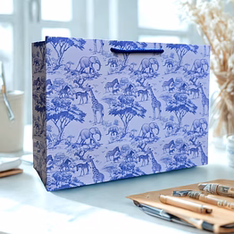 premium wildlife-themed printed paper bag