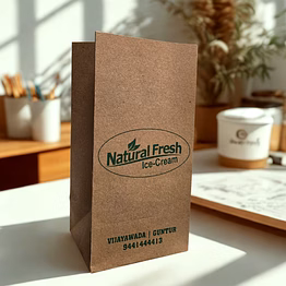 kraft paper ice cream bag