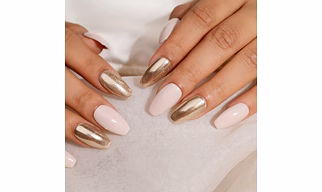 Golden Chrome Presson Nails Set