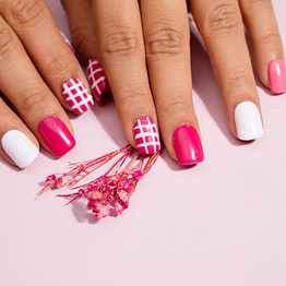 nailknack - presson nails oh so pretty pink! presson nails set