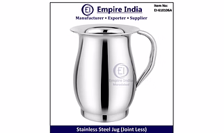 Jointless Stainless Steel Jug, Premium Metal Water Jug for Hotels & Catering, Empire India Moradabad
