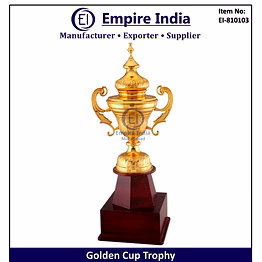 classic golden cup trophy, premium metal award cup manufacturer, empire india moradabad
