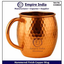 hammered finish copper mug, premium ayurvedic drinkware & barware, empire india moradabad