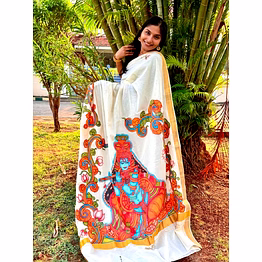 ithal hand painted pure cotton sarre