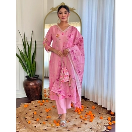 ÍHQÈT- Indian Stylish Kurtis Set Cotton Blend