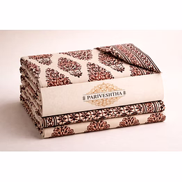 bagh print cotton fabric - hand block printed natural dyes
