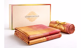 Premium Chanderi Handloom Silk Fabric - Lightweight, Glossy Texture - Ideal for Sarees and Luxury Garments