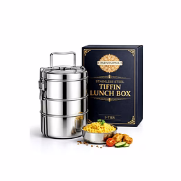 premium stainless steel lunch box/tiffin - durable & hygienic