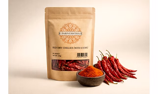 Premium Sun-Dried Red Whole Chillies - Deep Red Color, High Heat