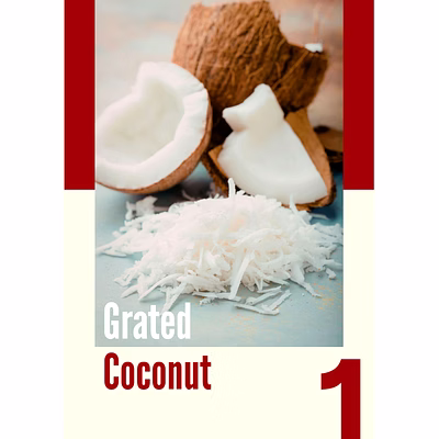 grated coconut frozen