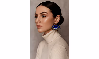 EVIL EYE HANDMADE BEADED EARRING
