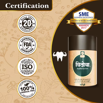 Vithoba Ayurvedic Dant Manjan 80g | Dant Manjan For White Strong Teeth &amp; Refreshing Breath |-2