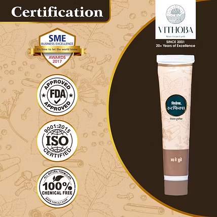 Vithoba Herbal Rootfix Toothpaste 80g  | Toothpaste For White Strong Teeth &amp; Refreshing Breath |-2