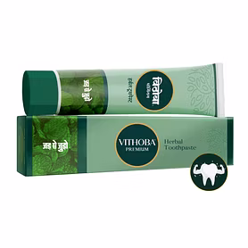 Vithoba Premium Toothpaste 80g | For White Strong Teeth & Refreshing Breath |