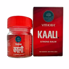Vithoba KAALI Strong Balm | Ayurvedic Pain Relief & Muscle Relaxant | 10g Balm | Effective relief from Headache, Body Pain, Sprain and Cold |