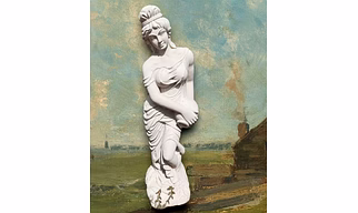 "Contemporary Exotic Marble Sculpture of Woman – Hand-Carved Indian Stone Art for Modern Interiors & Luxury Décor"