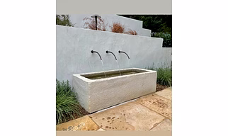 Handmade Rectangular Sandstone Vessel – Natural Trough for Garden, Water Feature, or Architectural Design