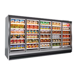 my ideas vertical freezer with glass doors - remote