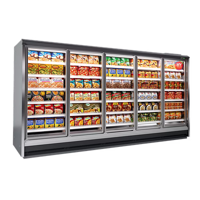 my ideas vertical freezer with glass doors - remote