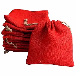 red jute potli bag