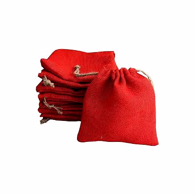red jute potli bag
