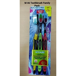 M-Care Soft Bristles plastic toothbrush with firm grip