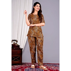 Printed Night Suit Set for Girls and Women