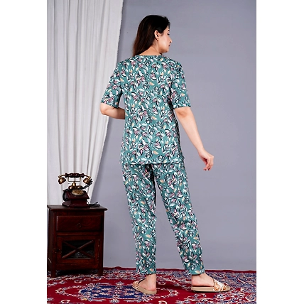 Printed Night Suit Set for Girls and Women-2