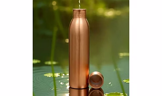 Pure Copper Leak Proof Healthy Hammered Water Bottle, 950 ml