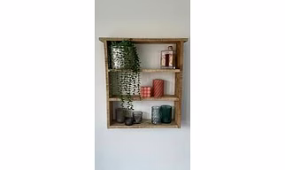 "Solid Wood Bookshelf – Handcrafted Rustic Bookcase for Home & Office, Sturdy & Spacious Storage for Books & Decor"