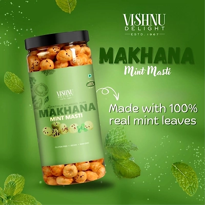 Flavored Makhana – Mint Masti 90gm Jar-3