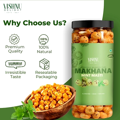 Flavored Makhana – Mint Masti 90gm Jar-2